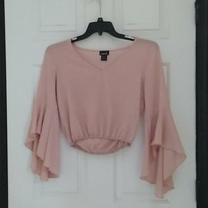 Pink Long Sleeve Blouse